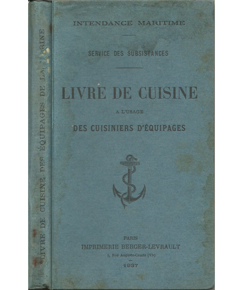 Livre de Cuisine à l'usage des Cuisiniers d'équipages