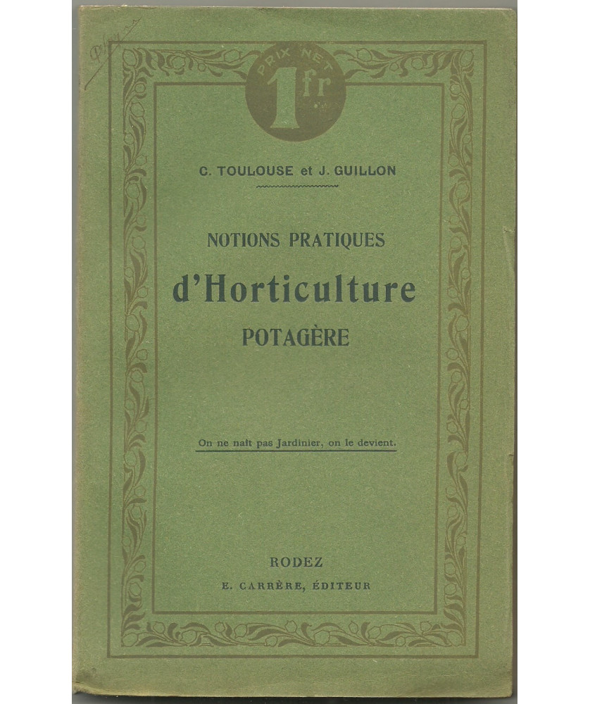 Horticulture potagère, notions pratiques