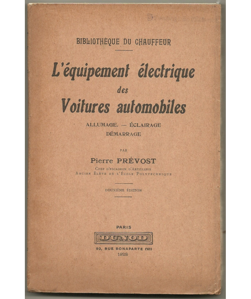 L'équipement électrique des Voitures automobiles