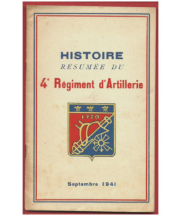 Histoire du 4e Régiment d'Artillerie