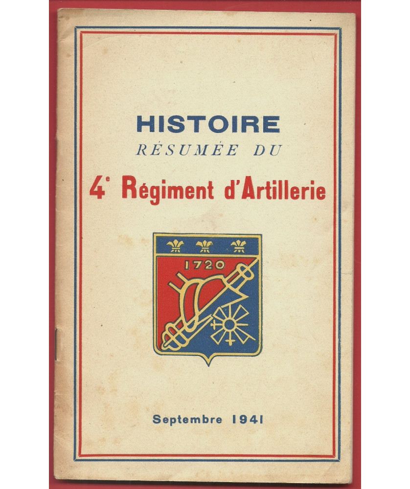 Histoire du 4e Régiment d'Artillerie