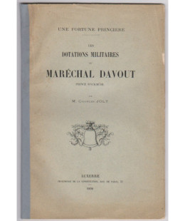 Les dotations militaires du Maréchal Davout