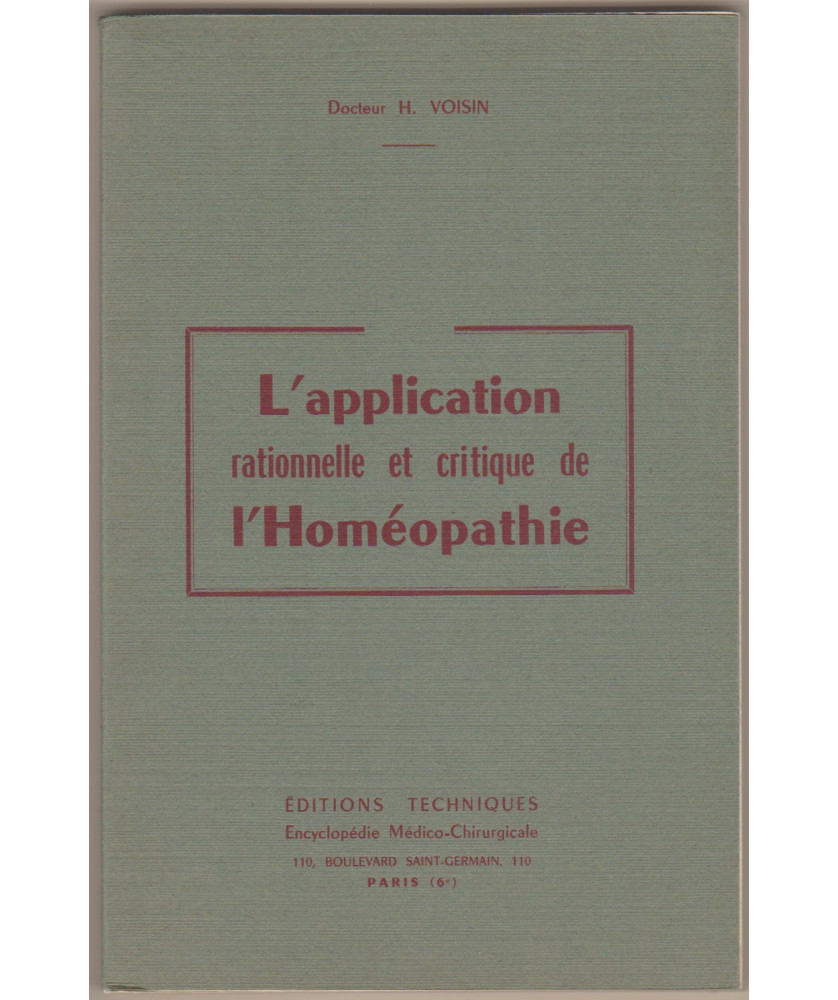 L'application de l'Homéopathie