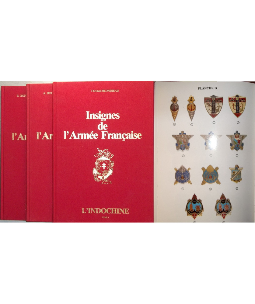 Insignes de l'Armée Française - L'Indochine, 3 tomes